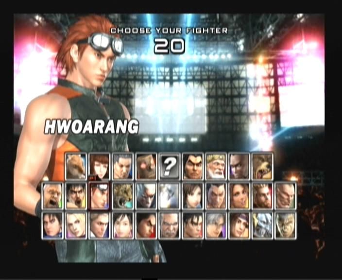 Tekken 5 (PlayStation 2) screenshot: Fighter selection screen