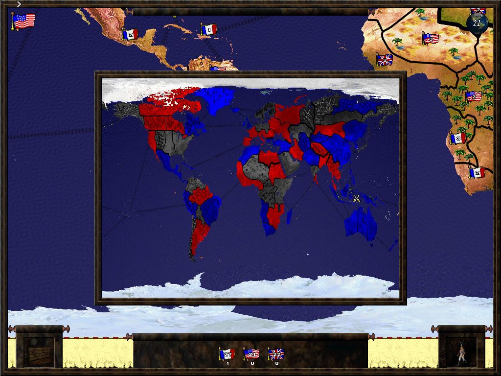 Risk: The Game of Global Domination (Windows) screenshot: A map of the world