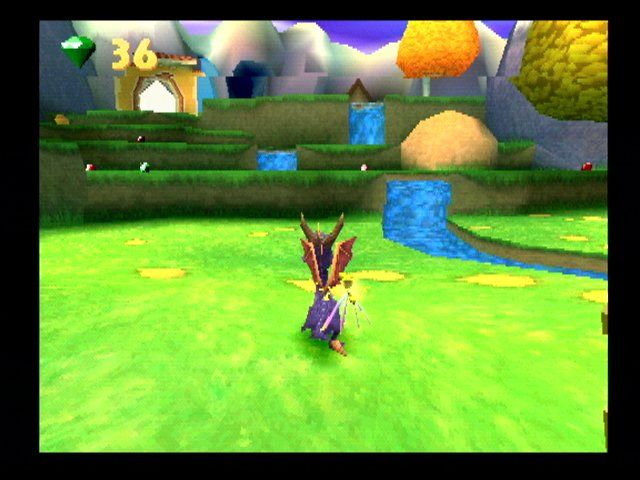 Spyro: Year of the Dragon (PlayStation) screenshot: Hub world