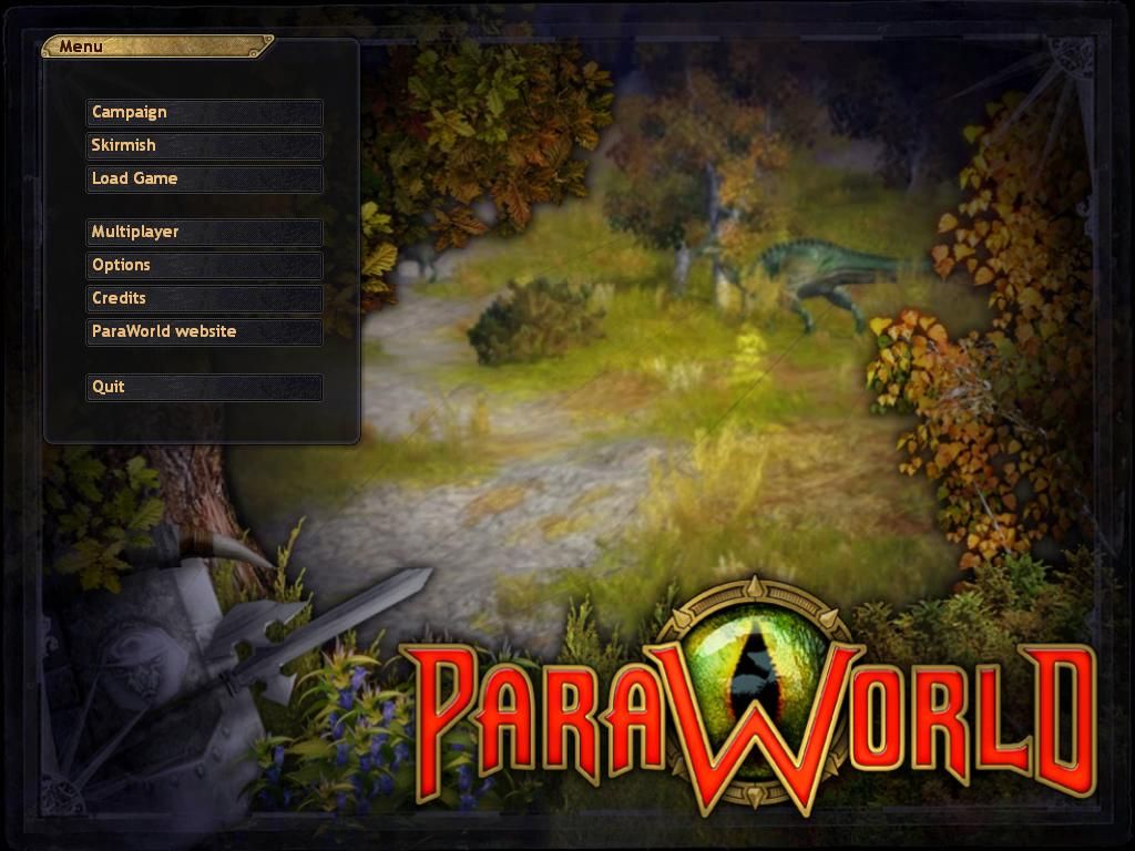 ParaWorld (Windows) screenshot: Main menu