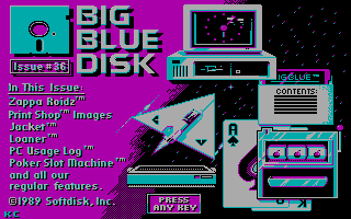 Big Blue Disk #36 (DOS) screenshot: Title screen