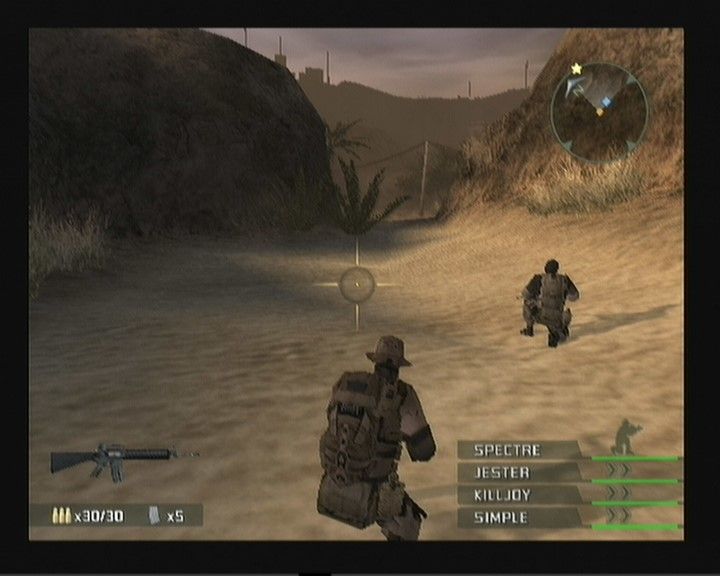 SOCOM 3: U.S. Navy SEALs (PlayStation 2) screenshot: Just started the first mission.