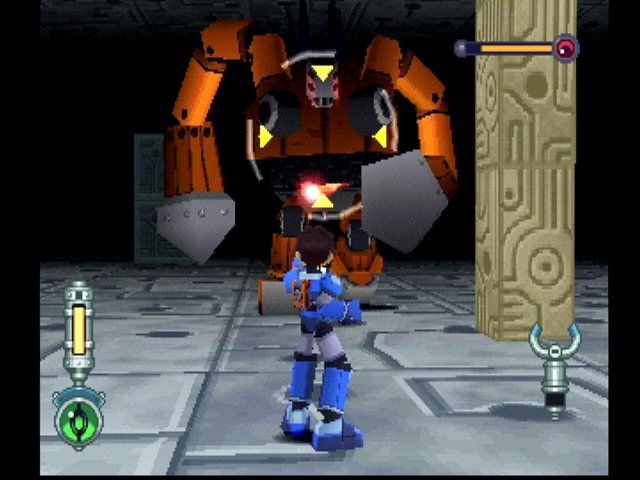 Mega Man Legends 2 (PlayStation) screenshot: Boss fight