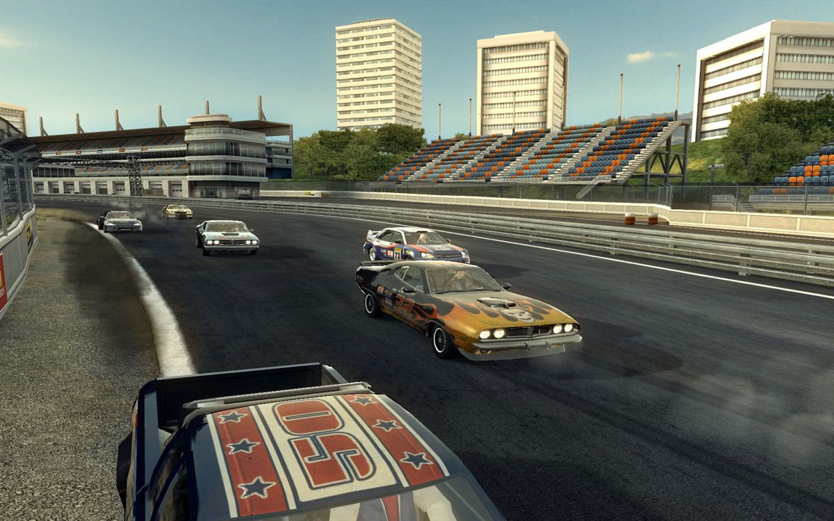 FlatOut 2 (Windows) screenshot: If you like American muscle cars from the 70's chances are that you'll love this game.