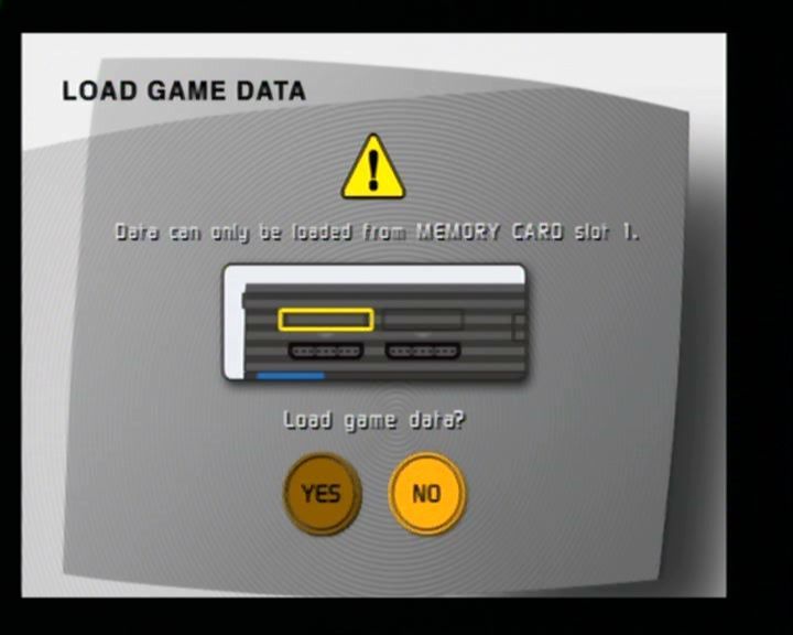Gran Turismo 4: "Prologue" (PlayStation 2) screenshot: Load Game