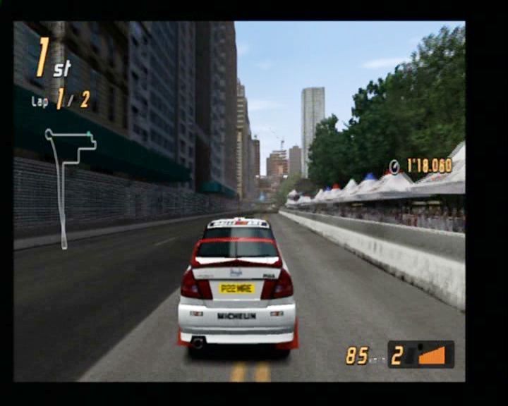 Gran Turismo 4: "Prologue" (PlayStation 2) screenshot: Riding with Tommi Makinen.