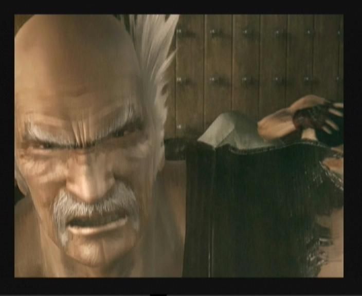 Tekken 5 (PlayStation 2) screenshot: They are after Heihachi (intro).