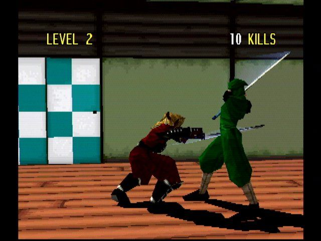 Bushido Blade (PlayStation) screenshot: Slash mode (kill 100 enemies)