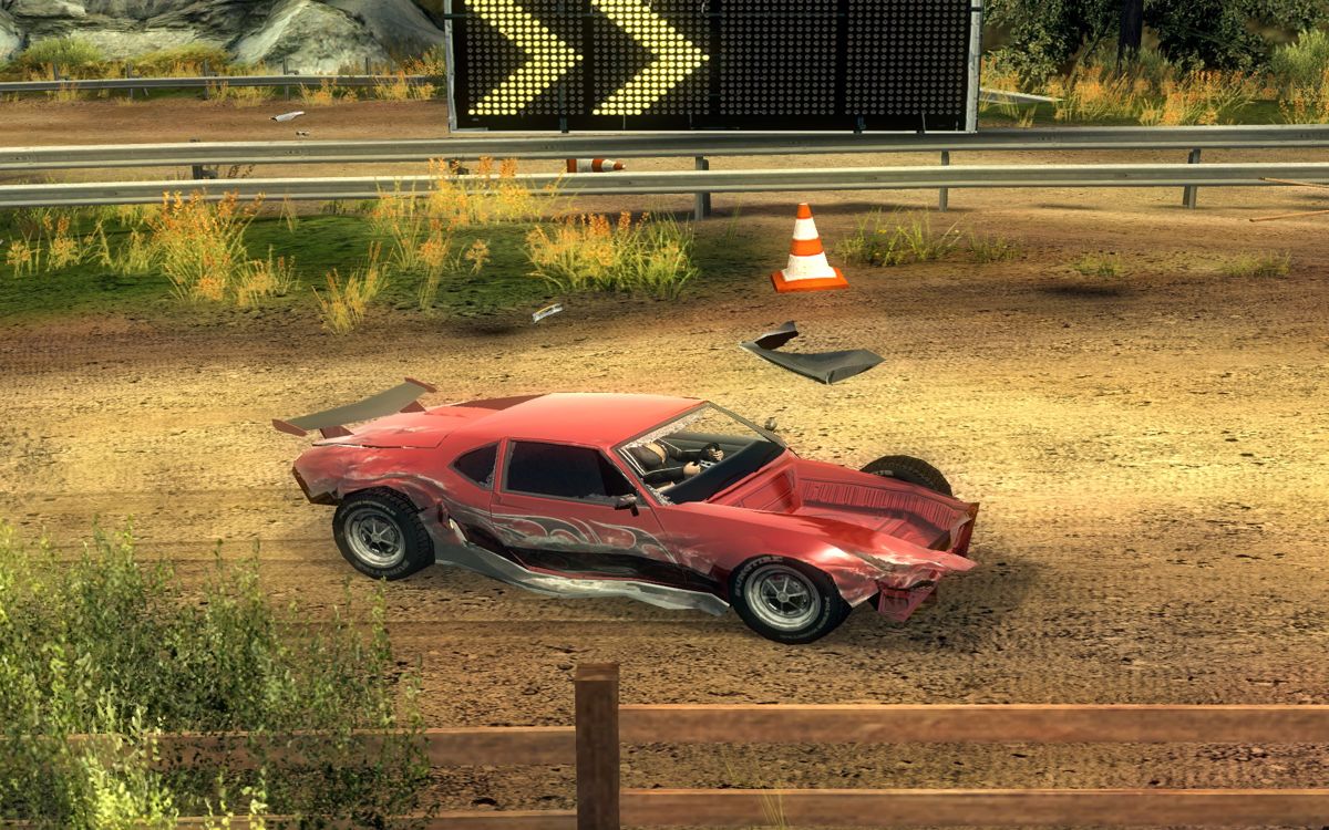 FlatOut 2 (Windows) screenshot: Crashing too much affects the looks of your car and it's racing ability ultimately.