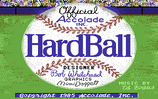 HardBall! (Commodore 64) screenshot: Title screen