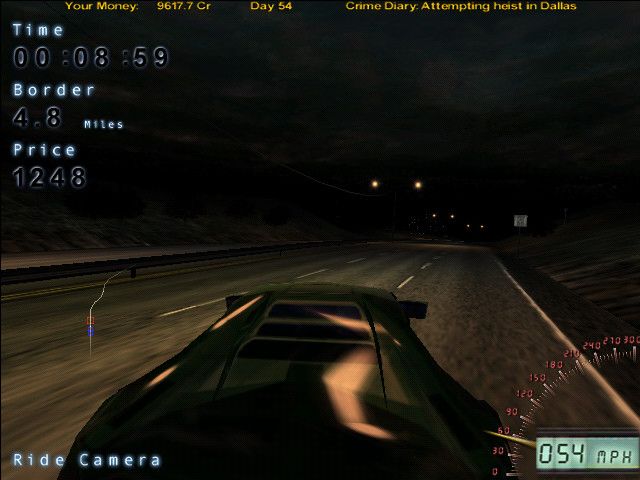 Hot Wired (Windows) screenshot: Ride camera angle