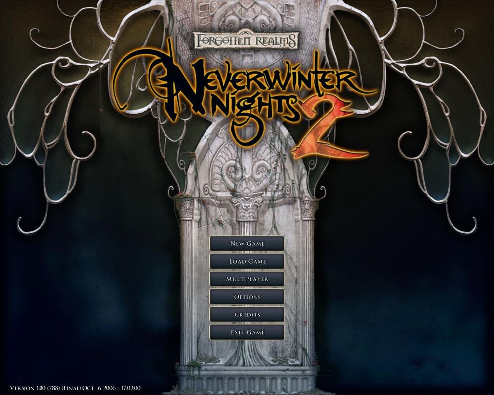Neverwinter Nights 2 (Windows) screenshot: Main menu