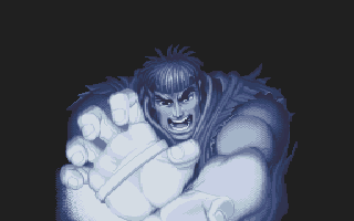 Super Street Fighter II (DOS) screenshot: Ryu's intro animation