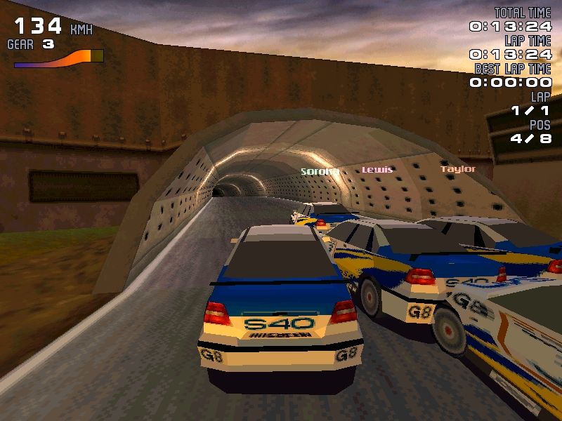 S40 Racing (Windows) screenshot: Into the tunnel