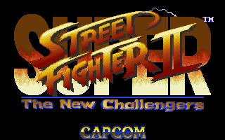 Super Street Fighter II (DOS) screenshot: Title screen
