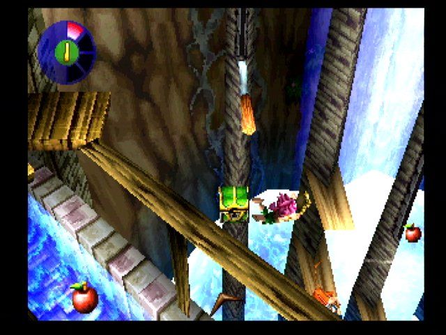 Tomba! 2: The Evil Swine Return (PlayStation) screenshot: A bit of platform jumping