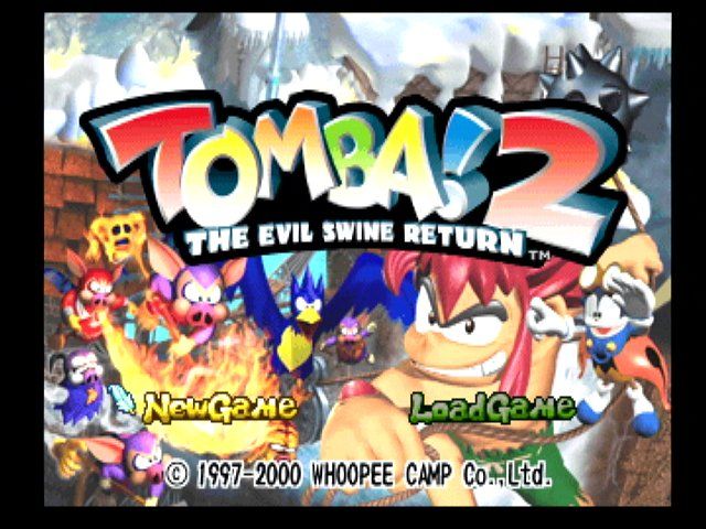 Tomba! 2: The Evil Swine Return (PlayStation) screenshot: Main menu