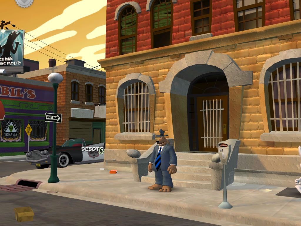 Sam & Max: Episode 2 - Situation: Comedy (Windows) screenshot: Outside the office