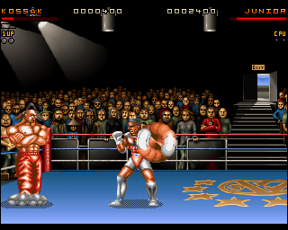 Ultimate Body Blows (Amiga CD32) screenshot: Kossak vs Junior