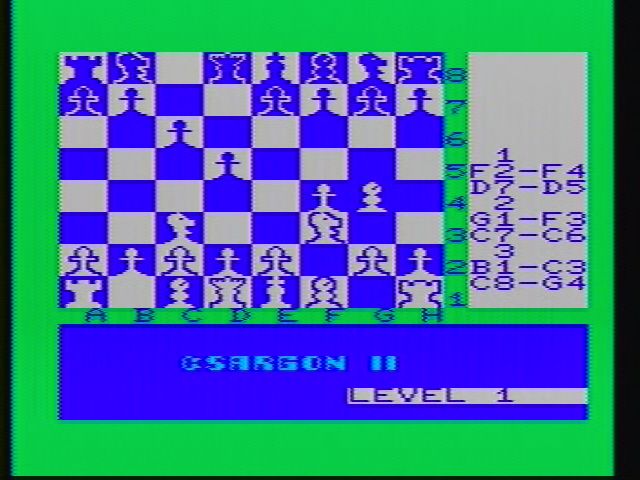 Sargon II (VIC-20) screenshot: Hah, Your knight is going to be mine.