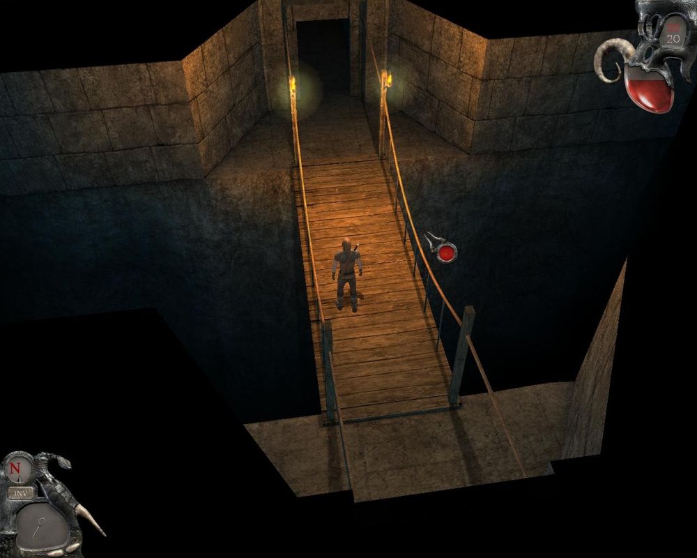 Daemonica (Windows) screenshot: A bridge over a chasm