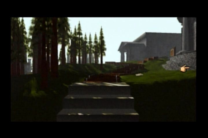 Myst (SEGA Saturn) screenshot: Steps up the hill