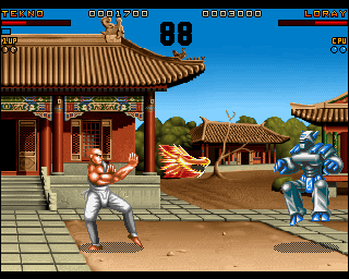 Ultimate Body Blows (Amiga CD32) screenshot: Loray vs Tekno