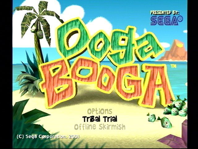 Ooga Booga (Dreamcast) screenshot: Main menu