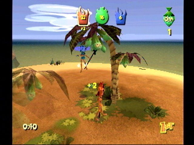 Ooga Booga (Dreamcast) screenshot: Smacking an opponent