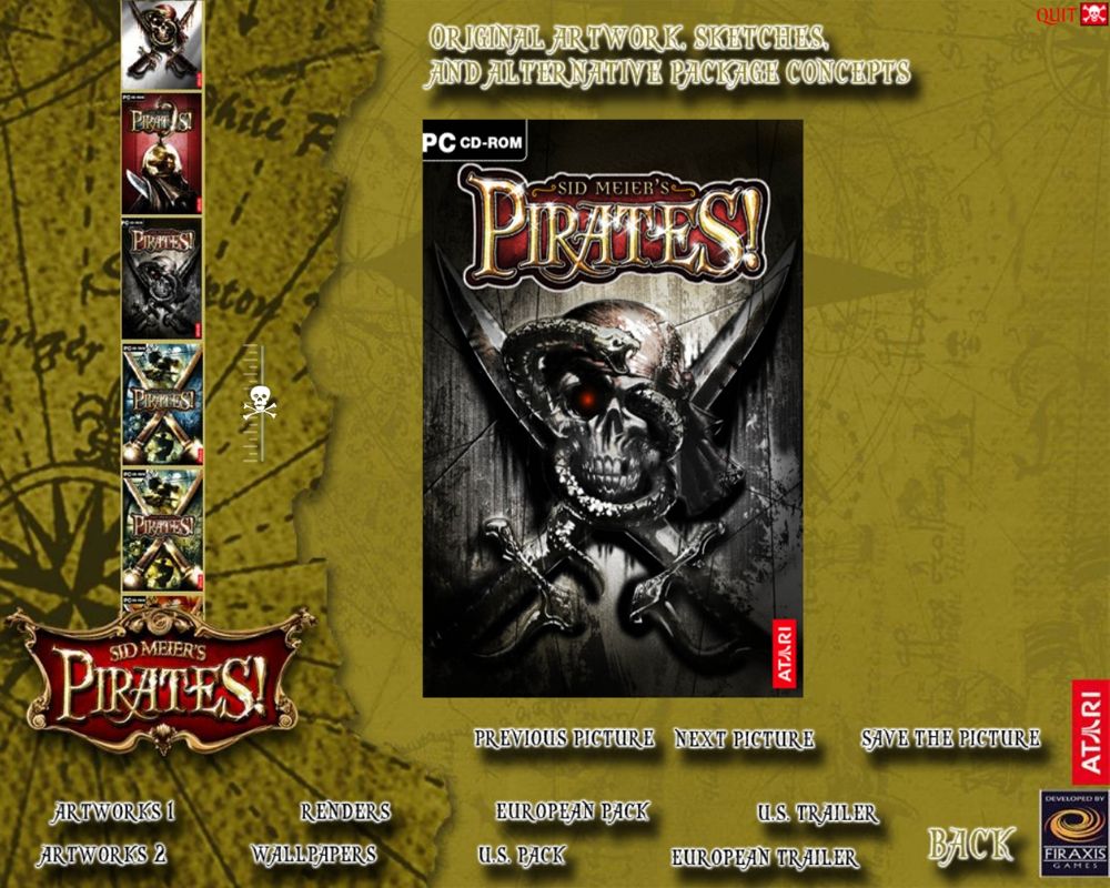 Sid Meier's Pirates! (Limited Edition) (Windows) screenshot: ...and alternative package concepts.