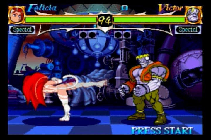 Screenshot of Night Warriors: Darkstalkers' Revenge (SEGA Saturn, 1995 ...