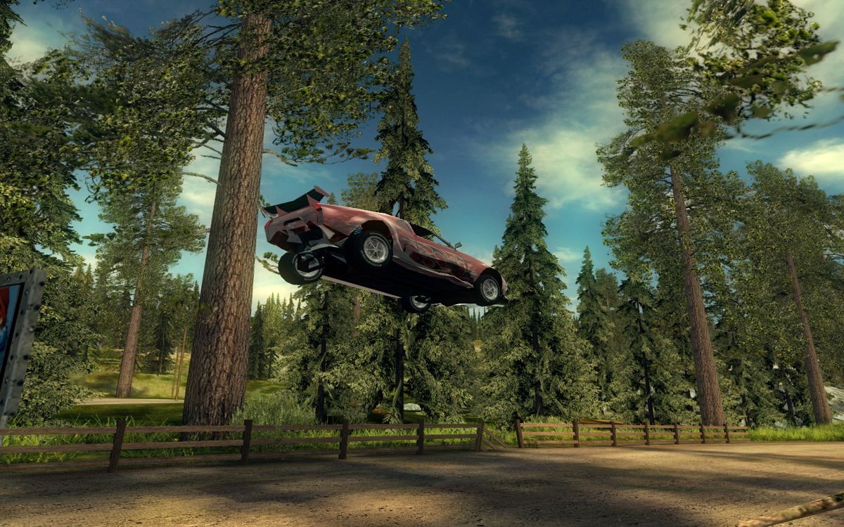 FlatOut 2 (Windows) screenshot: High jumps also gain you some extra nitro and they are exciting.