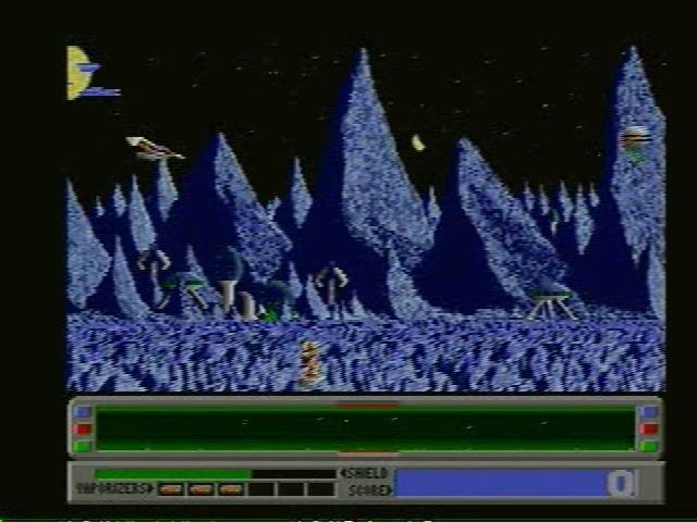 Revenge of Defender (Amiga) screenshot: The beginning