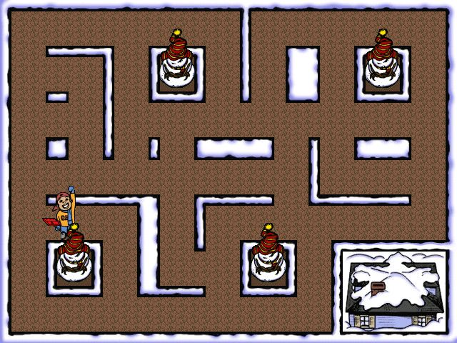 Snow Day: The GapKids Quest (Windows) screenshot: Clearing a maze