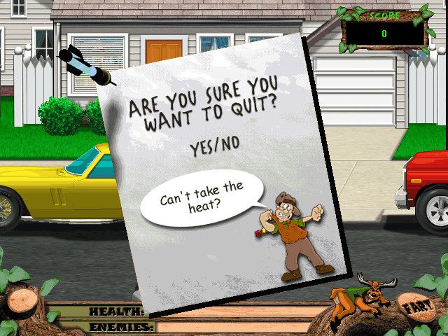 Deer Avenger 2: Deer in the City (Windows) screenshot: The quit screen