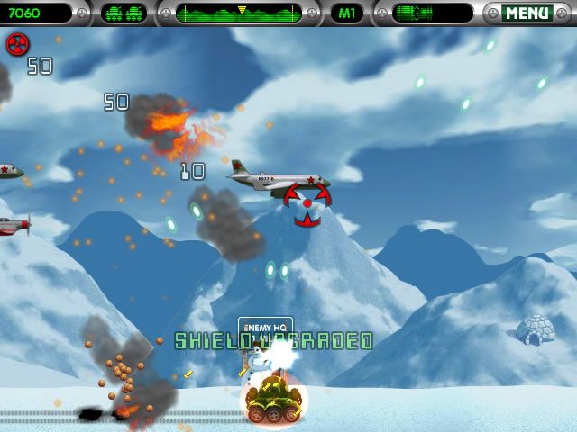 Heavy Weapon Deluxe (Windows) screenshot: Some aircraft can take a lot of hits before they go down.