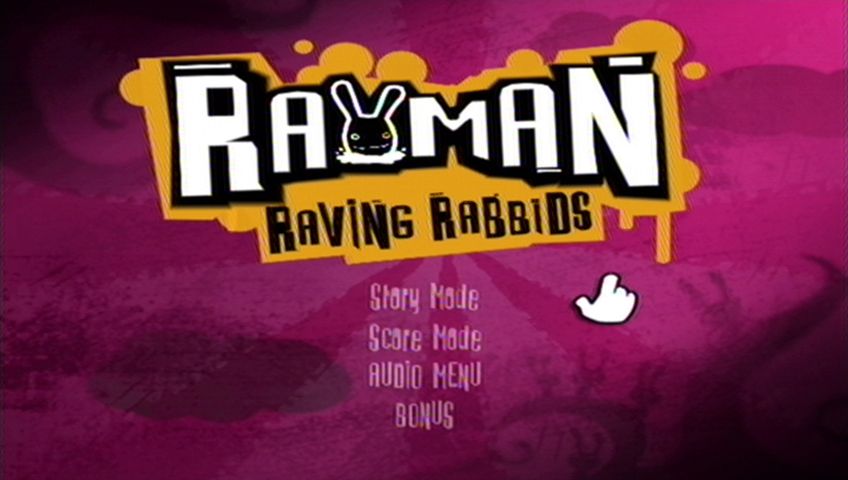 Rayman: Raving Rabbids (Wii) screenshot: Title screen