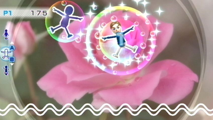 Wii Play (Wii) screenshot: Special bubbles will pause time for you, giving a breather.