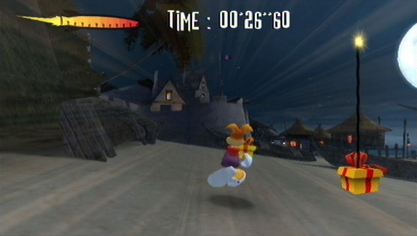 Rayman: Raving Rabbids (Wii) screenshot: Run to the finish line quickly!