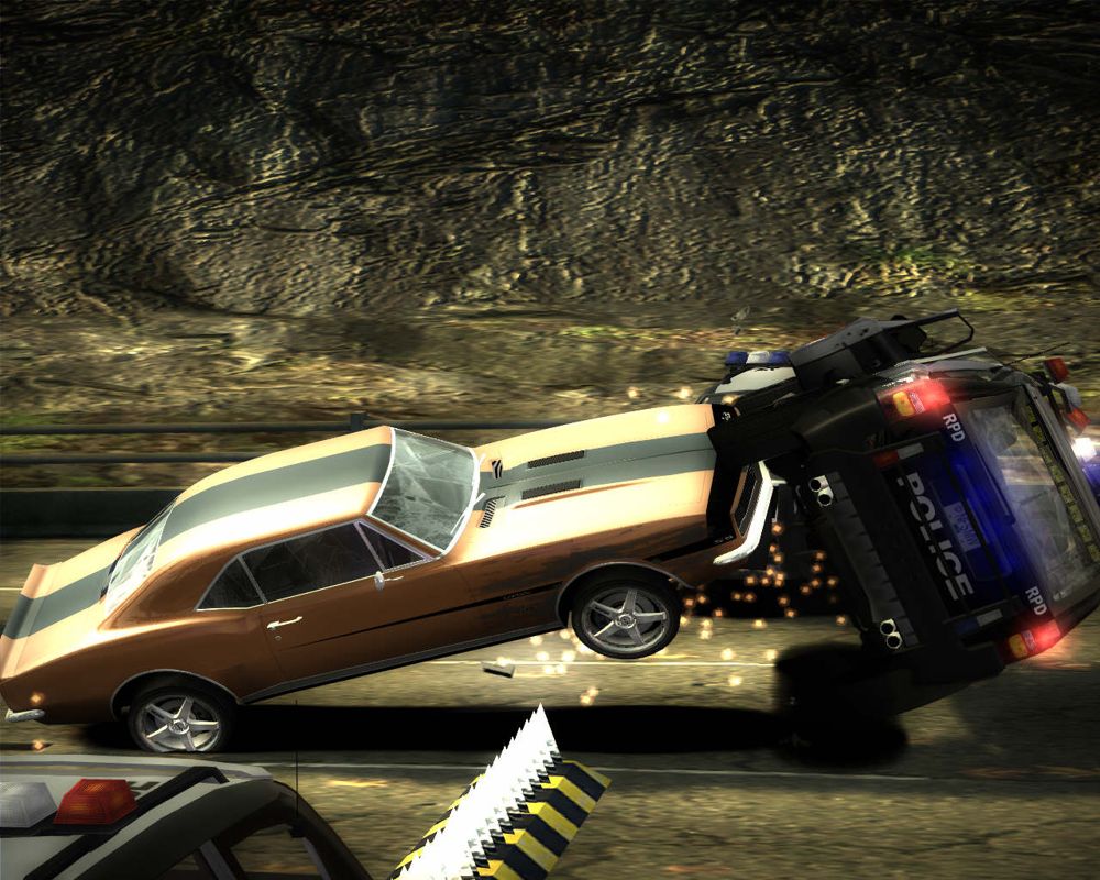 Need for Speed: Most Wanted (Black Edition) (Windows) screenshot: Eat it!!