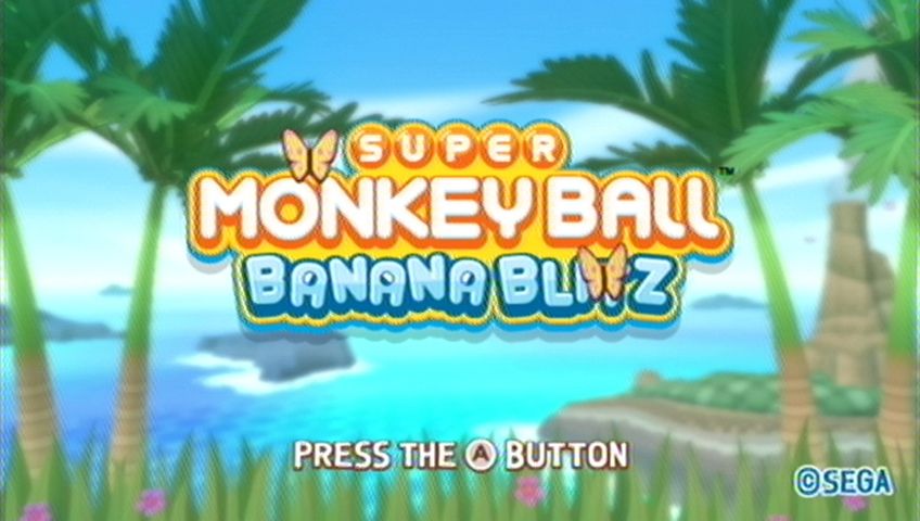 Super Monkey Ball: Banana Blitz (Wii) screenshot: Title screen