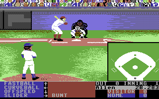 HardBall! (Commodore 64) screenshot: Batting...