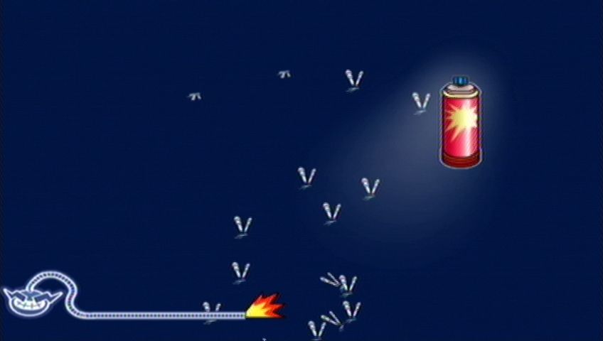 WarioWare: Smooth Moves (Wii) screenshot: Spray the flies!