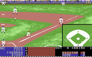 HardBall! (Commodore 64) screenshot: A hit!