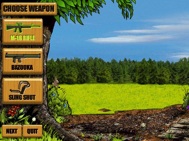 Deer Avenger (Windows) screenshot: Weapon selection