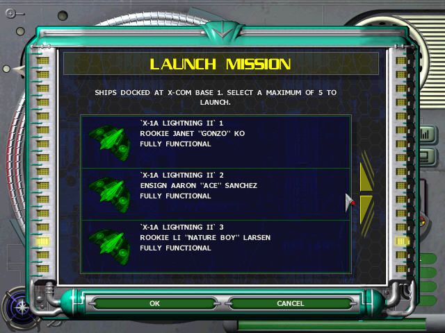 X-COM: Interceptor (Windows) screenshot: Launch mission