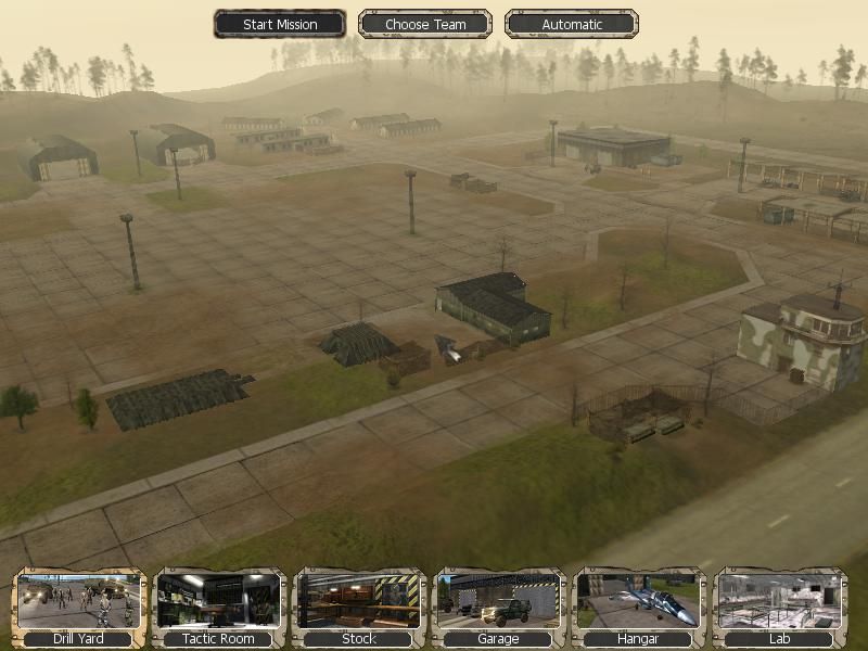Soldiers of Anarchy (Windows) screenshot: The base - after the first couple of missions you finally have access to your command base. This is where you prepare and gear up before missions.