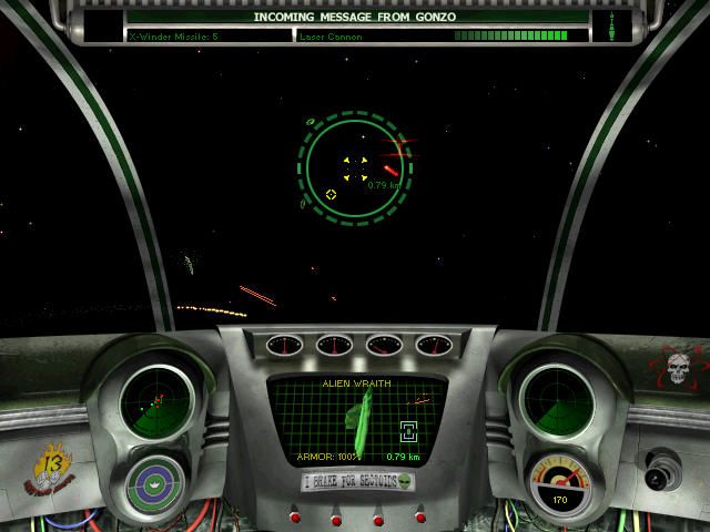 X-COM: Interceptor (Windows) screenshot: Engage the aliens in a dogfight.