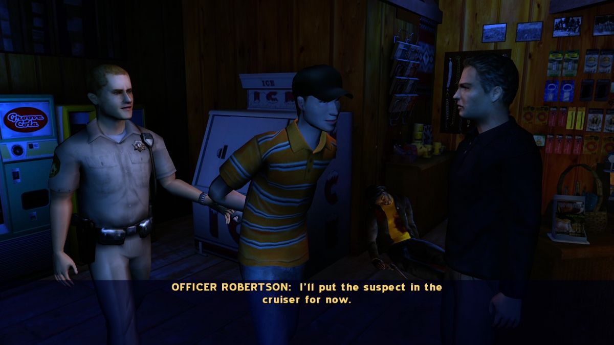CSI: Crime Scene Investigation - Hard Evidence (Xbox 360) screenshot: Arresting the suspect.
