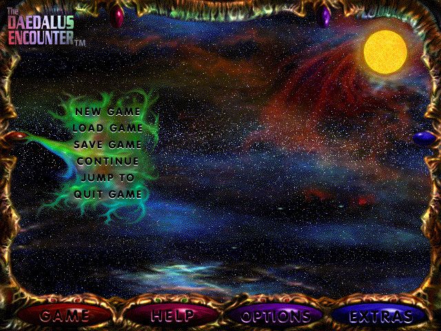 The Daedalus Encounter (Windows 3.x) screenshot: Main menu